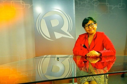 GUESS WHO? Yup, that’s me, impersonating Ma’am Maria Ressa. Photo by Joulo Visabella.