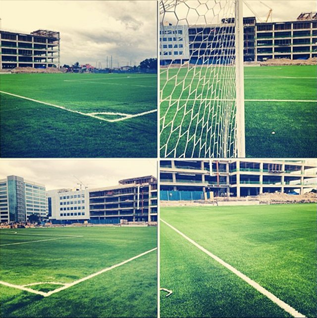 NEW UFL HOME. The McKinley Hill Football Field, the new home of the United Football League, is complete. Photo from the Twitter account of Santi Araneta.