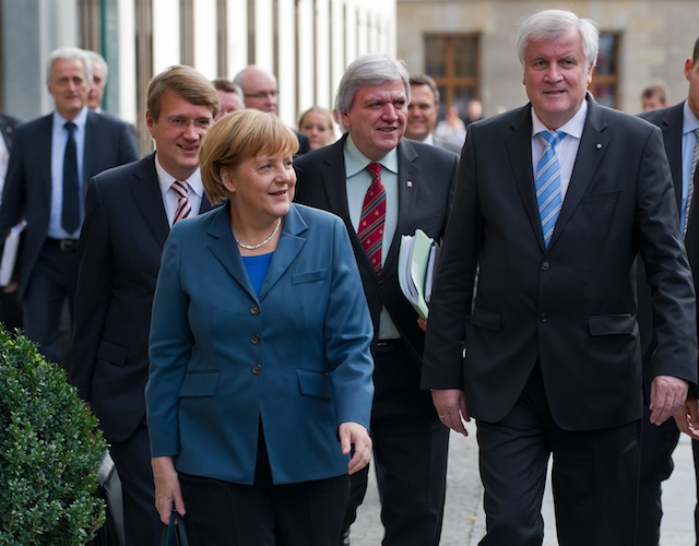 CDU TOP BRASS. Chief of Staff of the German Chancellery and German Minister for Special Affairs Ronald Pofalla, German Chancellor Angela Merkel, Hesse state governor Volker Bouffier and Bavaria state governor and Christian Social Union (CSU) party chairman Horst Seehofer in Berlin, Germany, 14 October 2013. EPA/Tim Brakemeier
