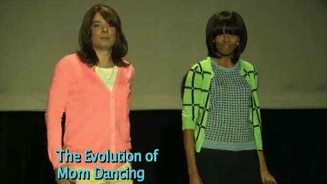 FIRST LADY GROOVE. US Firs Lady Michelle Obama dances with Jimmy Fallon to promote her fitness campaign. Screenshot from Youtube video of the dance.