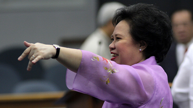 'CHURCH NOT PERFECT.' Sen Miriam Defensor Santiago says the Church is not perfect, adding that the time has come for the RH bill. Photo by Joseph Vidal/Senate PRIB 