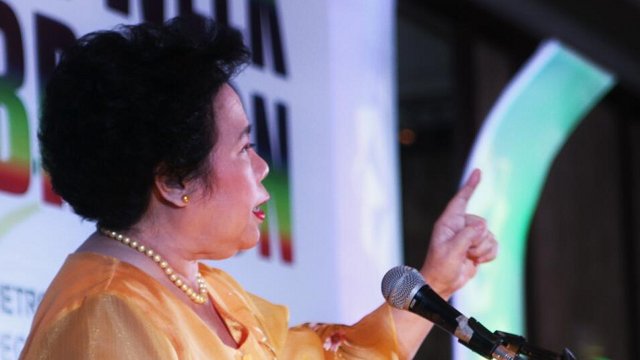 HIGHER WAGE. Sen Miriam Defensor-Santiago says a higher salary will prevent the use of discretionary funds. File photo from Santiago's office