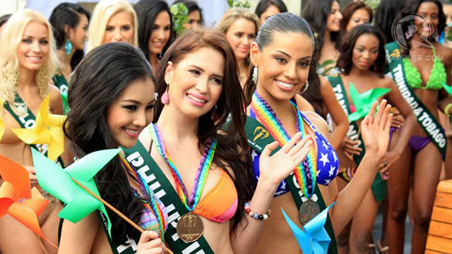 BEAUTY AND GOODNESS. Miss Philippines Earth 2012 Stephany Stefanowitz (2nd from left) flanked by her fellow contestants. All photos by Fung Yu