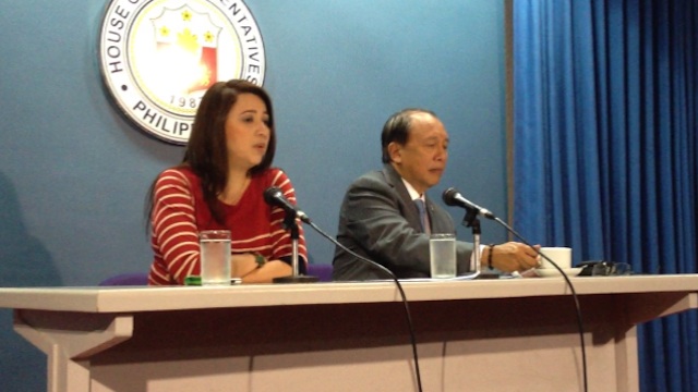 ADVICE. Zambales Rep Mitos Magsaysay and Minority Leader Danilo Suarez hold the minority bloc's weekly press conference. 