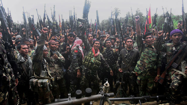 FIGHTING MOOD. A file photo of MNLF members