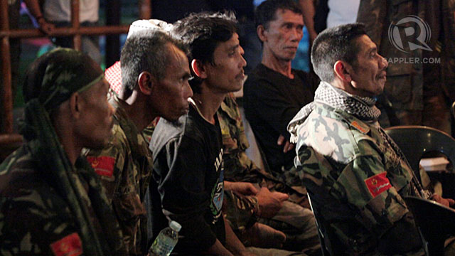 DEBRIEFING. The 23 MNLF members who surrendered September 17 may be allowed to go home to Basilan if proven they didn't participate in the Zamboanga fighting. Photo by LeAnne Jazul/Rappler