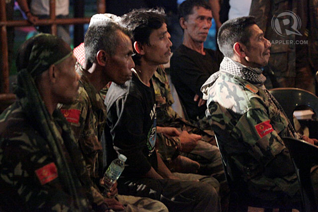 SURRENDEREES: Members of the Moro National Liberation Front (MNLF) from Basilan. Photo by LeAnne Jazul