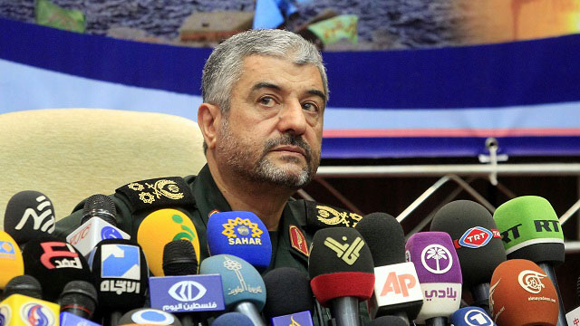 WARNING. Iran's Revolutionary Guards Commander Mohammad Ali Jafari warns that a US strike on Syria will result in 'pain, massacre and the exodus of the innocent population'. File photo by EPA/STRINGER