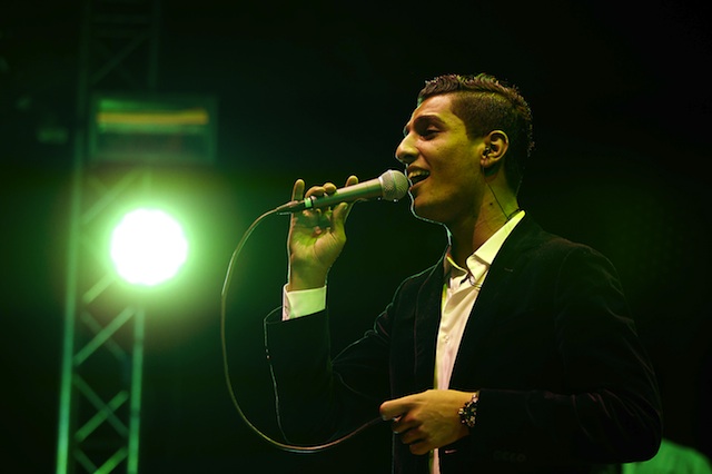 ARAB POPSTAR. Palestinian singer Mohammed Assaf, winner of Arab Idol, performs during his concert, his first outside the Middle East and North Africa, in The Hague, The Netherlands, 29 September 2013. EPA/Paul Bergen