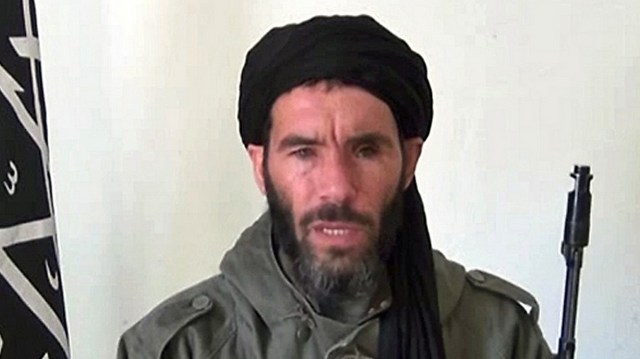 'THE UNCATCHABLE.' An undated grab from a video obtained by ANI Mauritanian news agency reportedly shows former Al-Qaeda in the Islamic Maghreb (AQIM) emir Mokhtar Belmokhtar speaking at an undisclosed location. Photo by AFP/HO/ANI