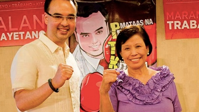 LUCKY CHARM. That's how re-electionist Sen Alan Cayetano calls movie producer Mother Lily Monteverde.