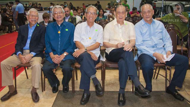 AAP BOARD OF DIRECTORS. Seated from left to right are Augusto Lagman, Juan Reyes, Jacinto Magtaring, Dave Arcenas and Armando Eduque. All photos by Andrew Robles
