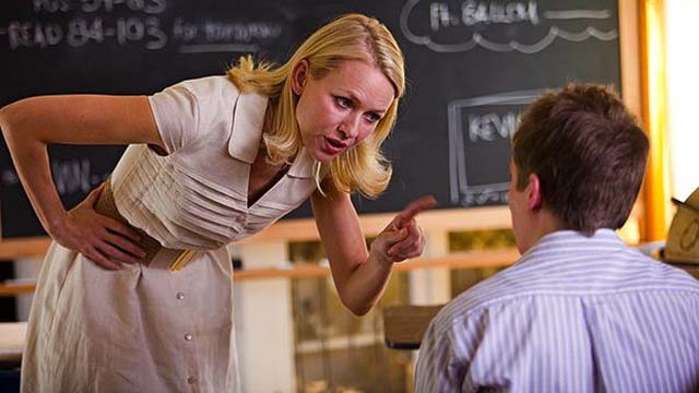 TEACHER DEAREST. Naomi Watts (with Jeremy Allen White) plays a freaky homeschooling mommy. All images by Relativity Media