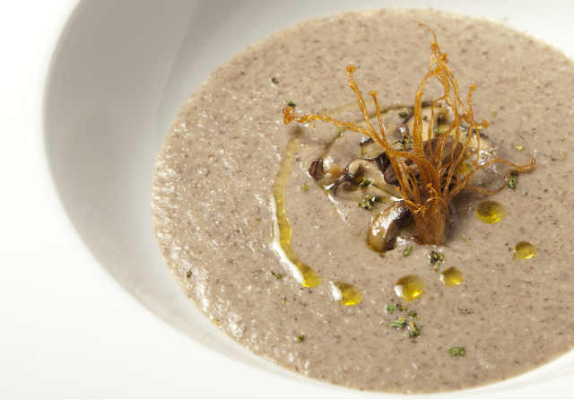 EXTRA THICK. The wild mushroom soup is loaded with 4 different kinds of mushroom