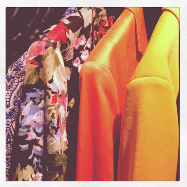 BRIGHTLY-COLORED MEN's JACKETS from designer Randy Ortiz. Photo by Kai Magsanoc