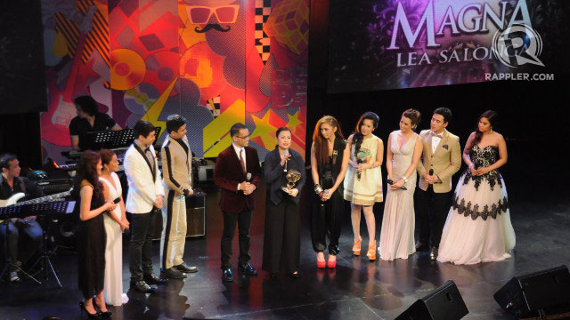 THE ICON. Artists gather on stage to honor Myx Magna Awardee Lea Salonga