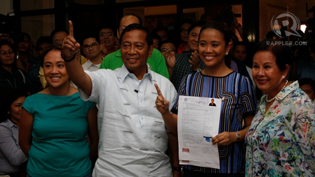 COMPLETING SLATE. UNA had a hard time forming its slate, fielding accidental candidate Nancy Binay at the last minute to form the ticket. File photo by Don Regachuelo 