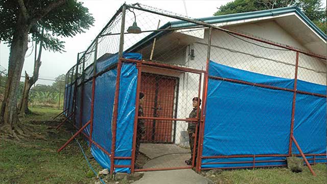 GUARDED. The detention facility where Janet Lim-Napoles will be detained at Fort Sto Domingo in Sta Rosa, Laguna, as photographed on September 1, 2013. Photo courtesy PNP PIO/SAF