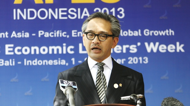 Indonesian Foreign Minister Marty Natalegawa during the Asia-Pacific Economic Cooperation (APEC) Summit in Nusa Dua, Bali, Indonesia, 04 October 2013. EPA/Made Nagi