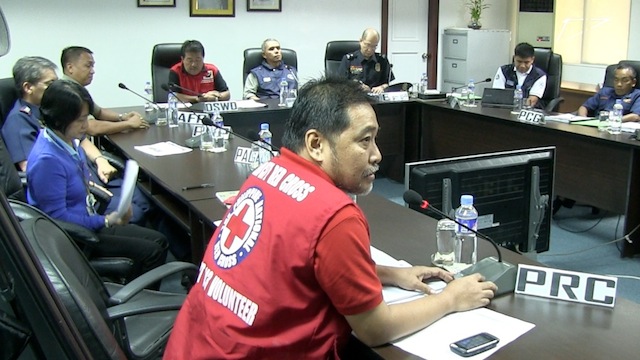 WORST IS OVER: August 22 briefing by the National Disaster Risk Reduction and Management Council. Rappler photo