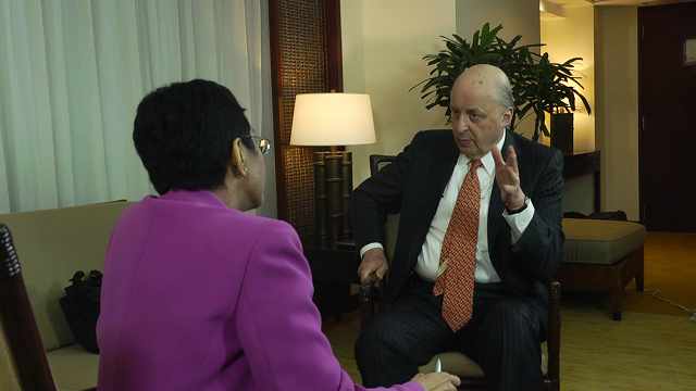 THE WORLD TODAY. In the January 24 episode of #TalkThursday, former United States ambassador to the Philippines John Negroponte talks about global power and security shifts. Screenshot of interview by Rappler.