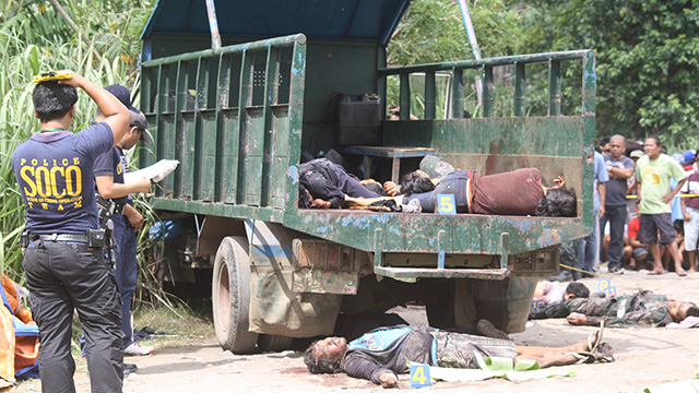 AMBUSHED. Victims of an ambush in Negros Occidental on Sunday, January 27.