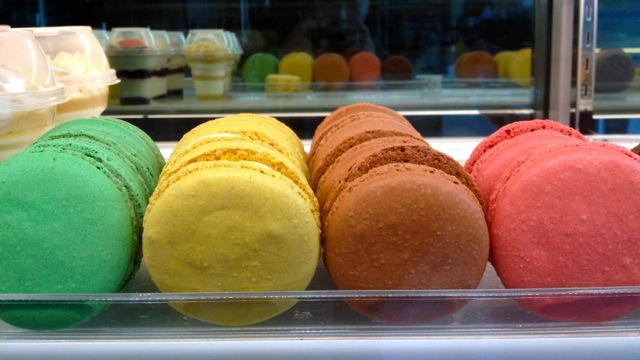 SINK YOUR TEETH INTO one of these colorful macarons at Felicia’s. All photos by Andrea Lugue