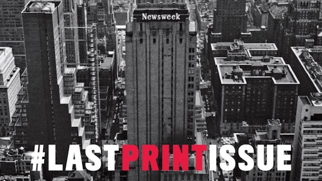 GOING DIGITAL. Newsweek makes the final transition to digital media after almost 80 years. Screenshot from Facebook page