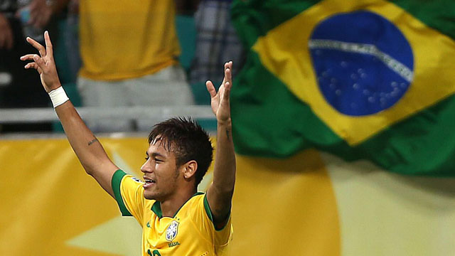 BACK ON TRACK. Neymar has delivered goal after goal for Brazil. Photo by EPA/Antonio Lacerda.