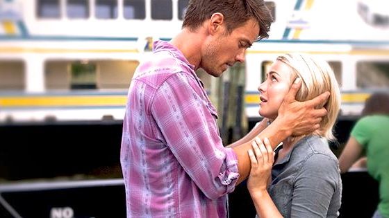 WHERE BROKEN HEARTS GO. Josh Duhamel and Julianne Hough in 'Safe Haven.' Image from the Nicholas Sparks Facebook page