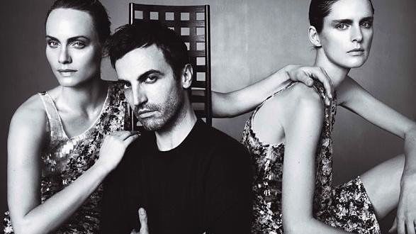 WHO'S NEXT? Nicolas Ghesquiere with models in Balenciaga. Image from Facebook
