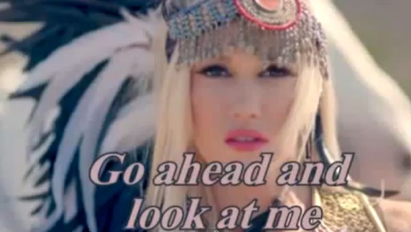 NOT HOT. Gwen Stefani in a frame from a fan's own 'Looking Hot' video. Screen grab from YouTube (3TRmusic)