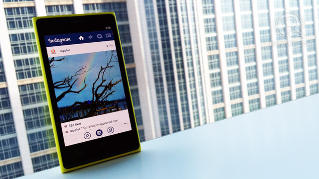 FINALLY HERE. Instagram for Windows Phone 8 runs on a Nokia Lumia 1020. Photo by Rappler / Michael Josh Villanueva