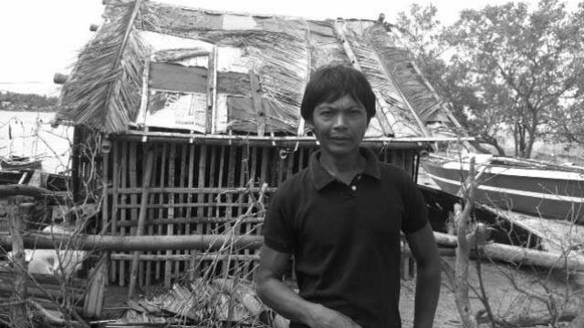 LIVING SPACE. Nonoy Jarabelo with the pigpen-turned-shelter in the background. All photos by Br. Tagoy Jakosalem, OAR.