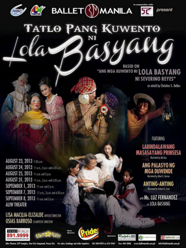 LOLA BASYANG STORIES THROUGH BALLET. Photo from Ballet Manila's Facebook page.