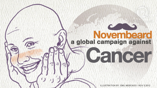 NOVEMBEARD. A month-long symbolic global movement among men to help combat cancer which is predicted to cause 17 million deaths by 2030 if not urgently addressed. 