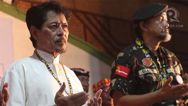 I HAVE NOTHING TO DO WITH IT. MNLF founding chairman Nur Misuari in Davao last Sunday, March 3. Photo by Karlos Manlupig