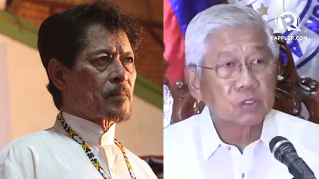 NO DEAL. Defense Secretary Voltaire Gazmin (R) denies there was a ceasefire agreement with Nur Misuari. File photo Office of the Vice President