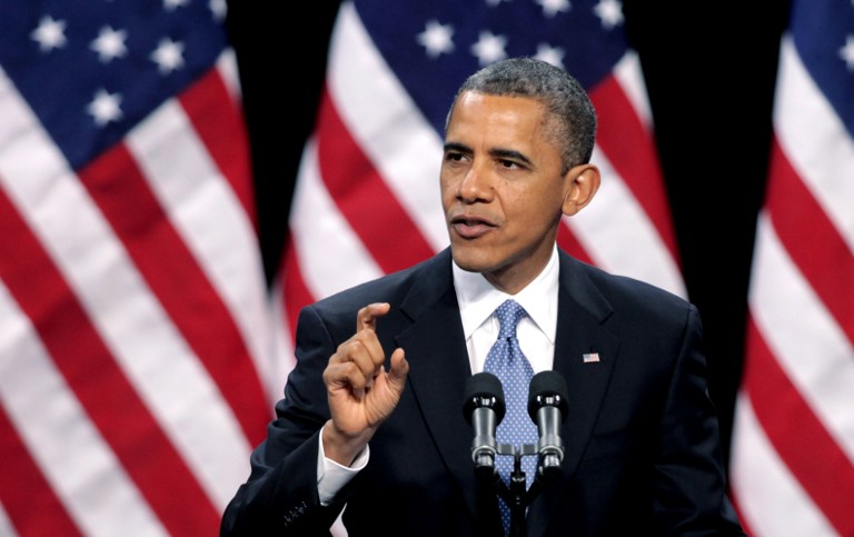 U.S. President Barack Obama delivers his address on immigration reform at Del Sol High School on January 29, 2013 in Las Vegas, Nevada. John Gurzinski/Getty Images/AFP
