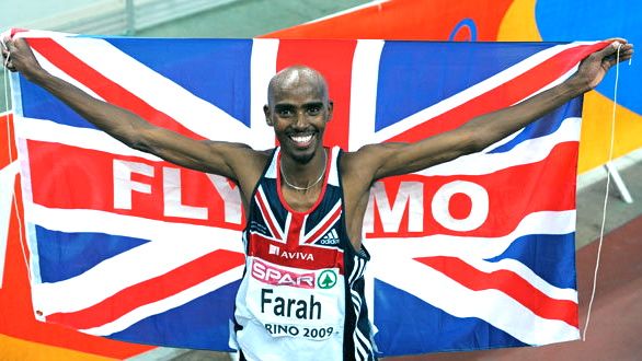 BRITISH-SOMALI MO FARAH, dubbed 'The Heart' of #London2012. Image from his official Facebook fan page.