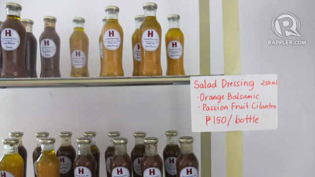 DRESSING ANYONE? These beautifully-packaged bottles of salad dressing were concocted by the students