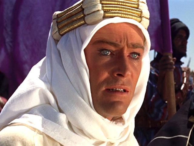 O'TOOLE, 1932-2013. Peter O'Toole as T.E. Lawrence in a scene in the film "Lawrence of Arabia" (1962). Image courtesy Columbia Pictures