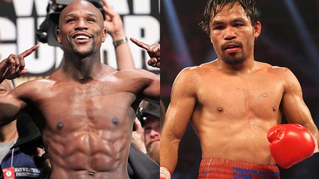 NOT TRUE. Rumors floating around of a confirmed bout in September between Floyd Mayweather Jr. and Manny Pacquiao have been shot down by a Top Rank Inc. source. File photos by Showtime Boxing and Team Pacquiao/Mike Young