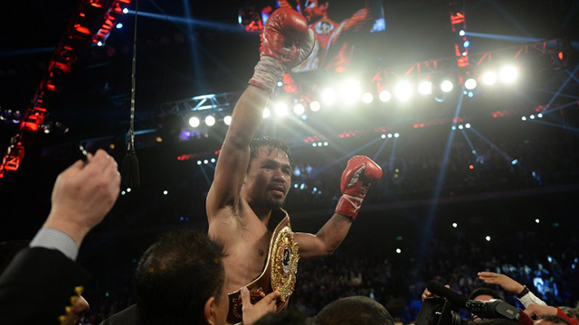 SPOILER. The announcement to freeze Pacquiao's account was made upon his arrival from a victorious match in Macau. Rappler file photo