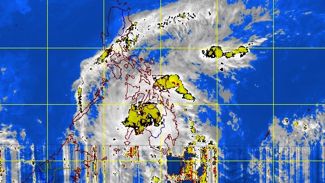 'PABLO' IN VISAYAS. Satellite image at 4.30 pm courtesy of PAGASA