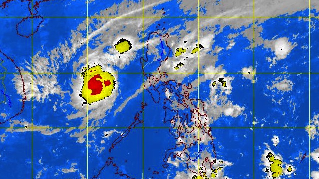 LOOMING WEST OF MINDORO. Now tropical storm "Pablo" is moving away from the Philippines. Satellite image courtesy of PAGASA