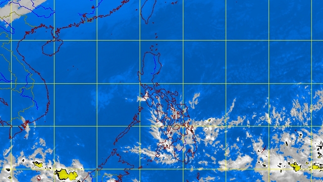 RAIN FRIDAY. Parts of eastern Visayas and northern Mindanao, among others, should prepare for rain Friday. PAGASA satellite image as of 4:32 am