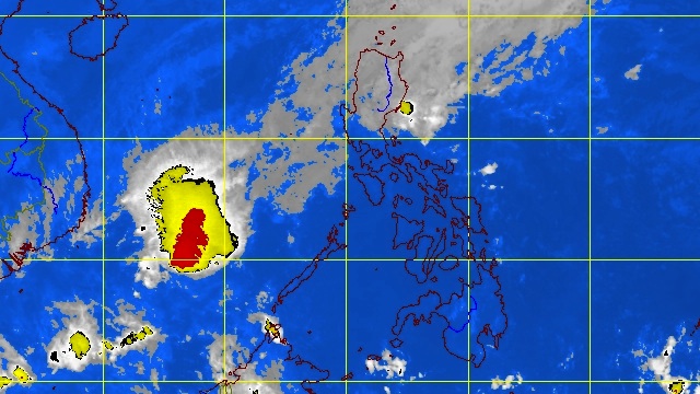 LOOMING OVER CORON. Satellite image at 5.30 am courtesy of PAGASA