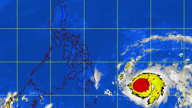 'PABLO' MOVING FASTER. Satellite picture of the typhoon at 10.32 pm. Image courtesy of PAGASA
