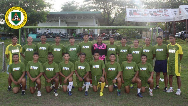 ON THE EDGE. Philippine Army FC has fought off relegation, but can they rejoin the UFL's elite teams? Photo courtesy Philippine Army FC Facebook